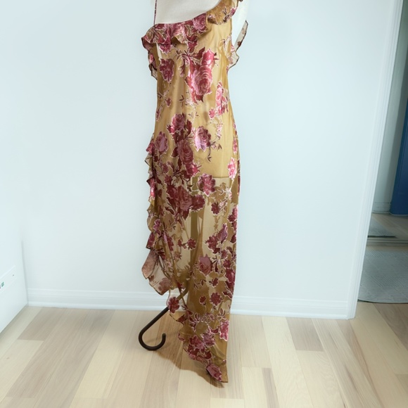 NWT Free People Bed of Roses Slip Gold Wood Combo size Medium - Picture 5 of 14